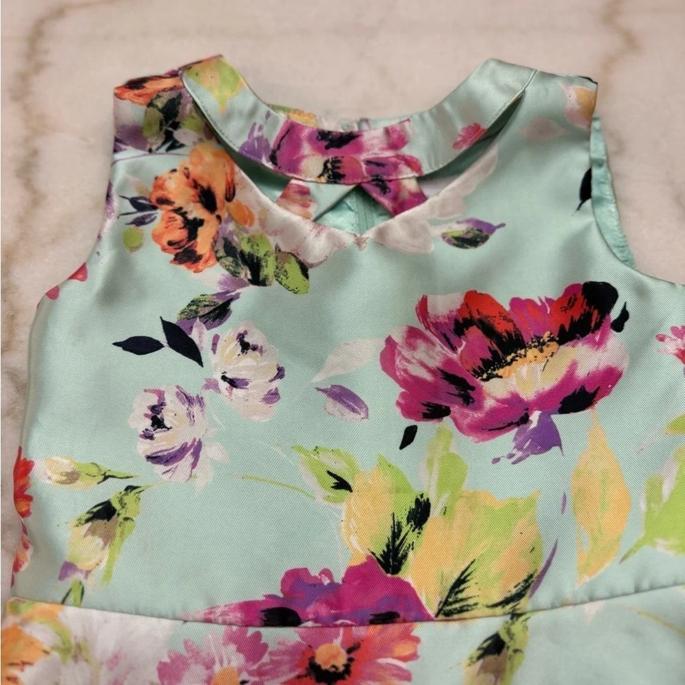 The Children’s Place Mint Floral Kids Dress